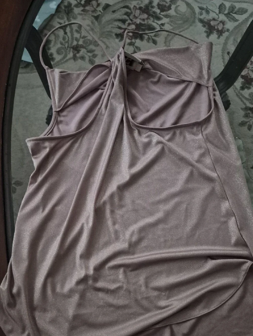 Haute Hippie Dusty Mauve Shimmer Spaghetti-Strap Cami